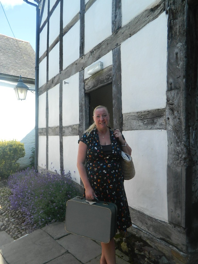 With my 1960s suitcase.