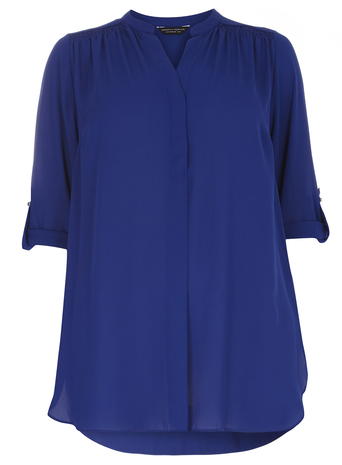 DP Curve Cobalt Longsleeve Rollsleeve Blouse     Price: £24.00     Click to visit Dorothy Perkins