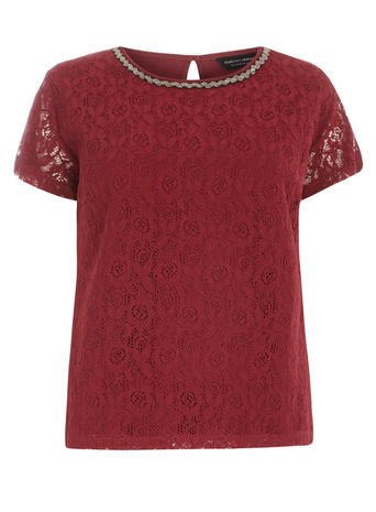 DP Curve Red Embellished Lace Top     Price: £22.00 click to visit Dorothy Perkins