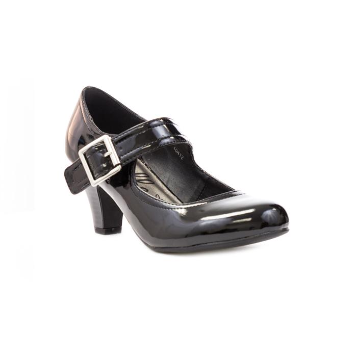 Lilley Womens Black Patent Heeled Bar Shoe £14.99 click to visit Shoezone
