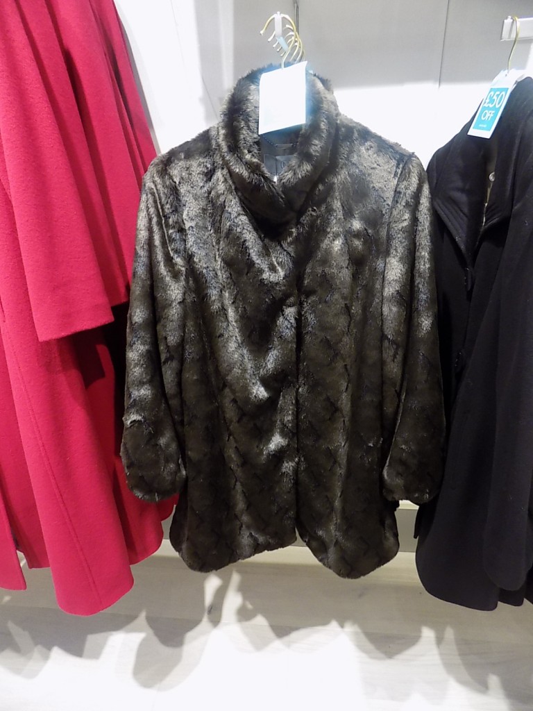 TEXTURED FAUX FUR COAT  £199.00 click to visit Jacques Vert