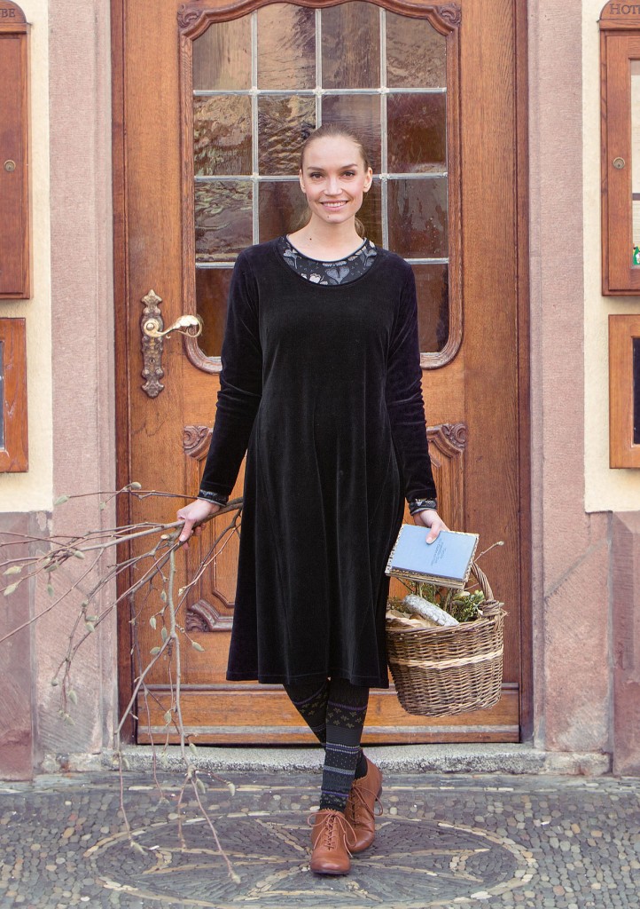 Velour dress in eco-cotton/polyester £95 click to visit Gudren Sjoden