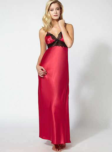  Jemima long satin chemise £45.00 Click to visit Boux Avenue