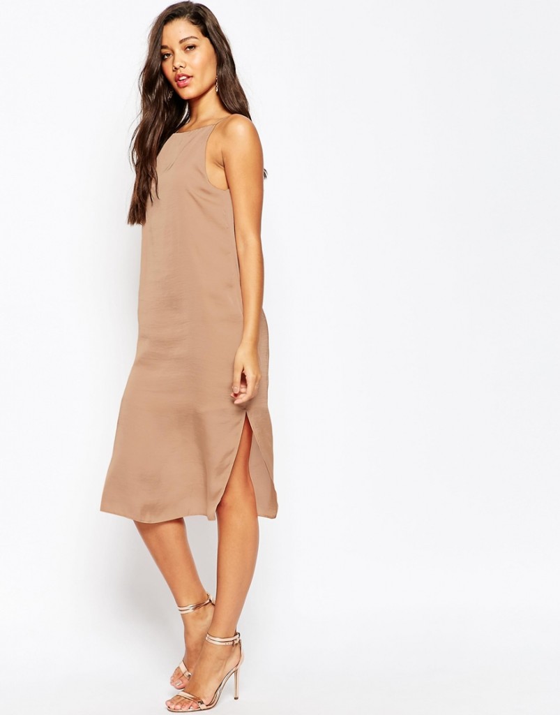 ASOS Midi Cami Slip Dress in Hammered Satin £25.00 Click to visit ASOS