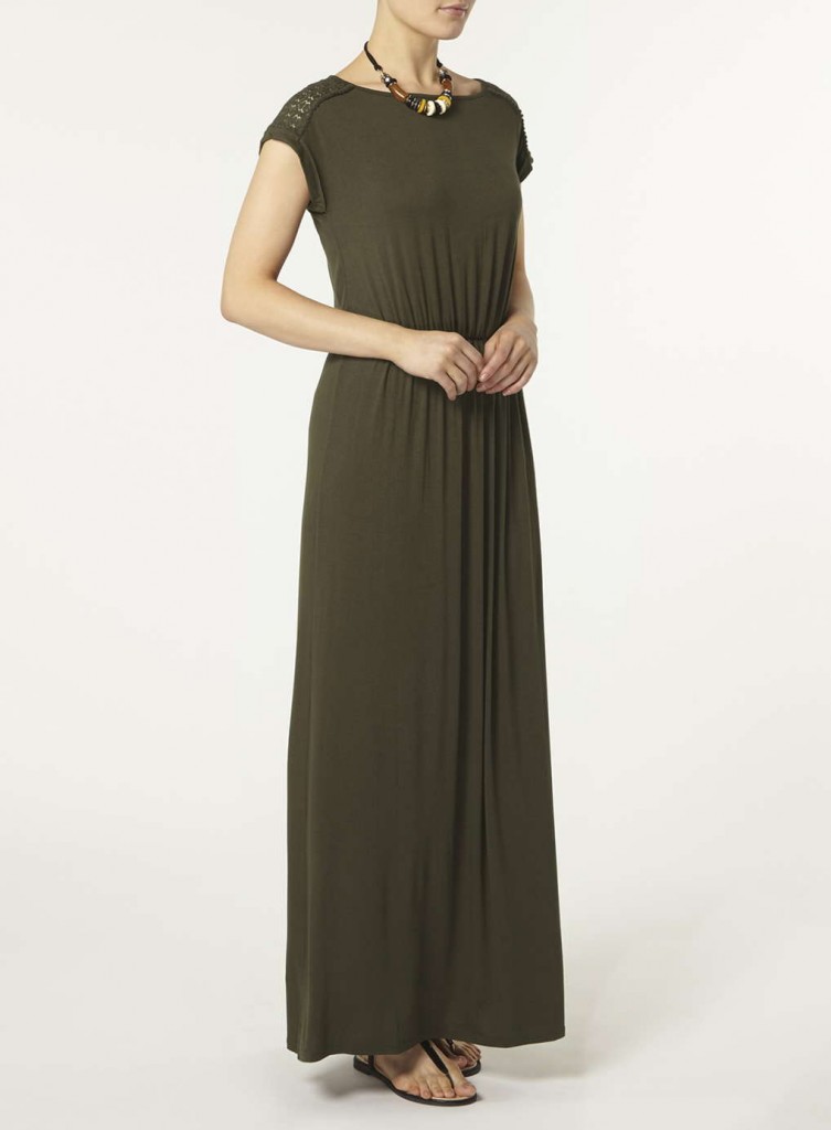 khaki lace maxi dress Price: £18.00 Click to visit Dorothy Perkins