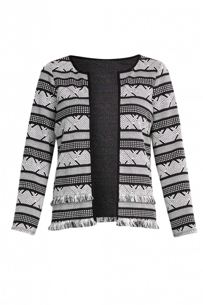 Petite Monochrome Geometric Stripe Jacket Was £35.00 Now £20.00Click to visit Wallis