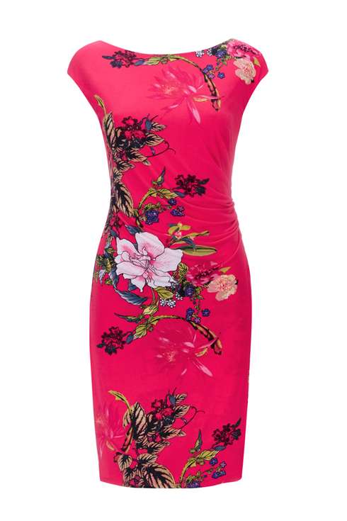 Pink Oriental Floral Printed Dress Price: £45.00 Click to visit Wallis