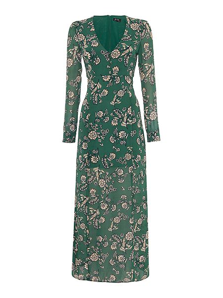  Bardot Long Sleeved Flora Maxi Cut Out Back Dress now £30.50 Click to visit House of Fraser