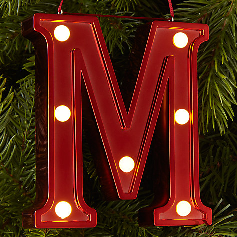 John Lewis Monogram LED Letter Light, Red, Red, M £5 Click to visit John Lewis