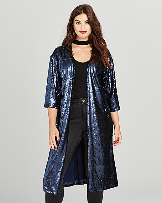 Simply Be Sequin Duster Jacket £69 Click to visit Simply Be